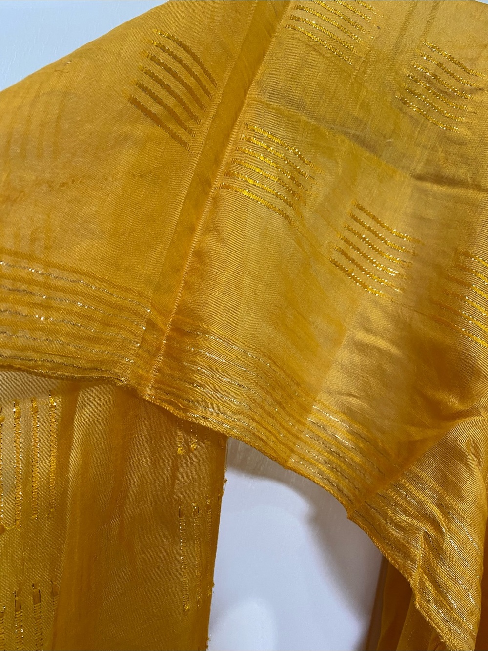 Lightweight Mustard Yellow Scarf Wrap - Women's Accessory - Picture 2 of 6